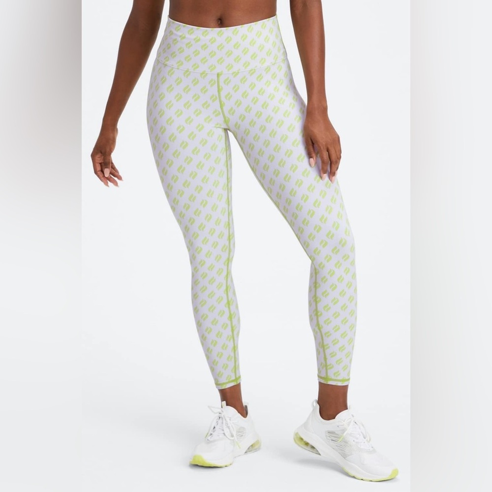 NWT Fabletics limeade logo slice leggings, size XS
